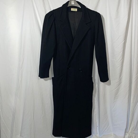 Vintage Jill JR black pea coat - Picture 1 of 15
